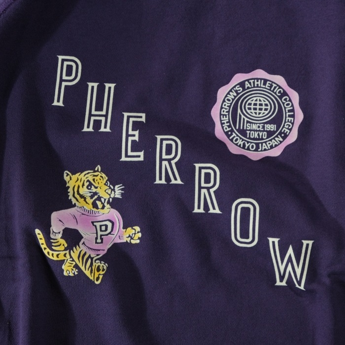 Pherrow`s �ե���������25W-PRS1��SWEAT SHIRTS �������åȥ���� �ե��å����ץ��� �ȥ졼�ʡ� COTTON100%