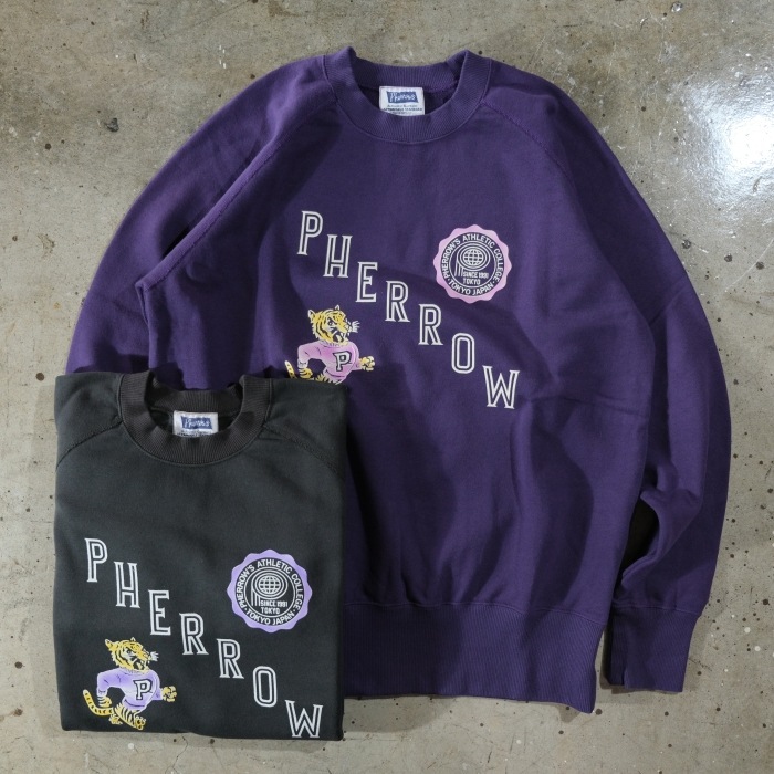 Pherrow`s �ե���������25W-PRS1��SWEAT SHIRTS �������åȥ���� �ե��å����ץ��� �ȥ졼�ʡ� COTTON100%
