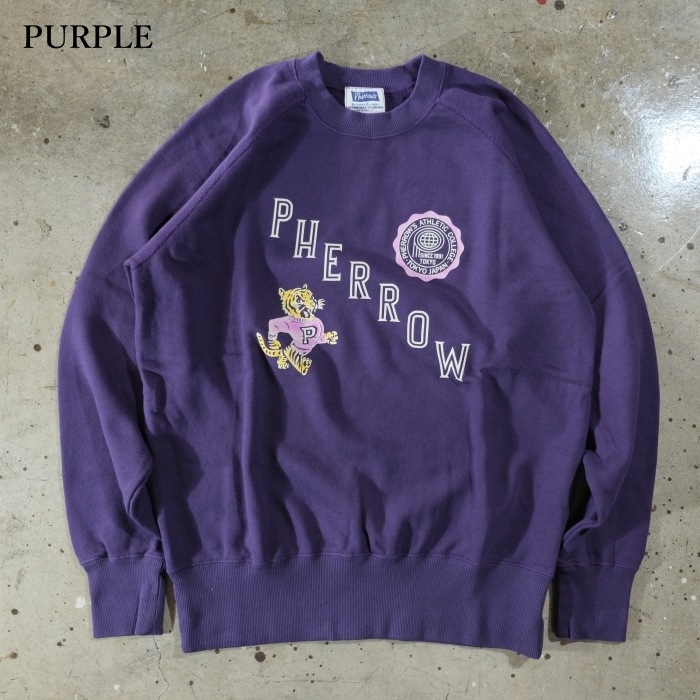 Pherrow`s �ե���������25W-PRS1��SWEAT SHIRTS �������åȥ���� �ե��å����ץ��� �ȥ졼�ʡ� COTTON100%