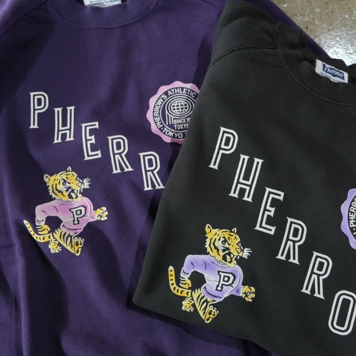 Pherrow`s �ե���������25W-PRS1��SWEAT SHIRTS �������åȥ���� �ե��å����ץ��� �ȥ졼�ʡ� COTTON100%