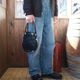 FUNNY ORIGINAL �ե��ˡ����ꥸ�ʥ��ROUND TOTE�ۢ�ӥ�ơ����쥶�����إ������բ�饦��ɥȡ��ȥХå� �ߥ˥ȡ��� �����ϥ��� ���� ������