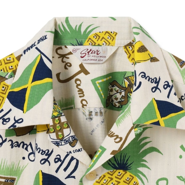 STAR OF HOLLYWOOD ���������֥ϥꥦ�åɡ�SH39719�ۡ�DOBBY COTTON OPEN SHIRT ��JAMAICA�ɡۥ��åȥ󥪡��ץ󥫥顼����� ����ޥ��� ���� Ⱦµ