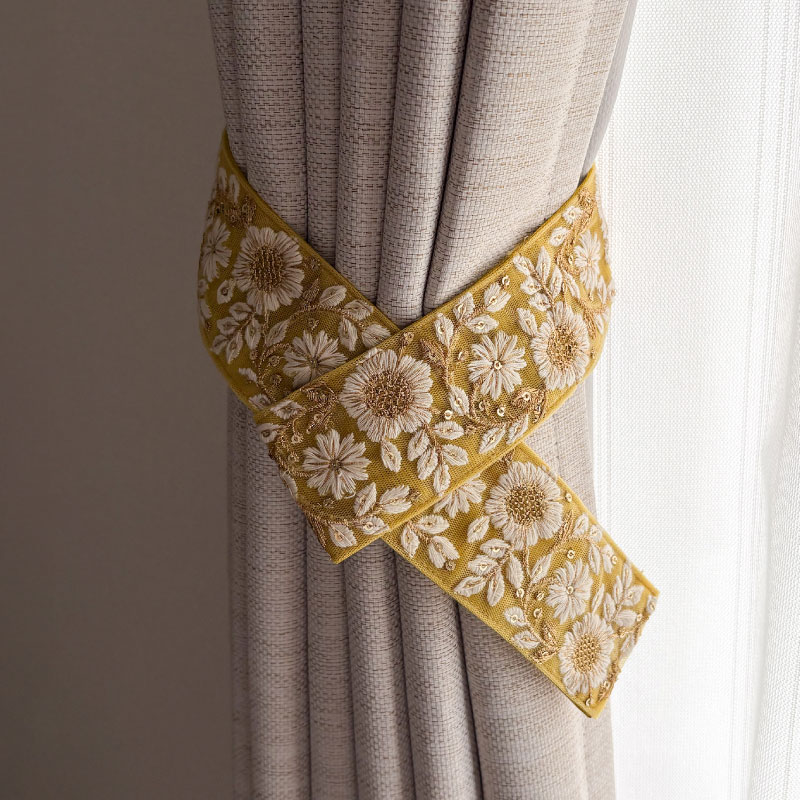 タッセル【インド刺繍 A】イエロー | タッセル | ララカーテン