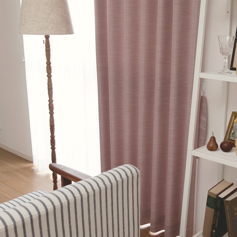 防炎＞☆2枚1セット☆早めに届く・細かいストライプ柄の遮光2級