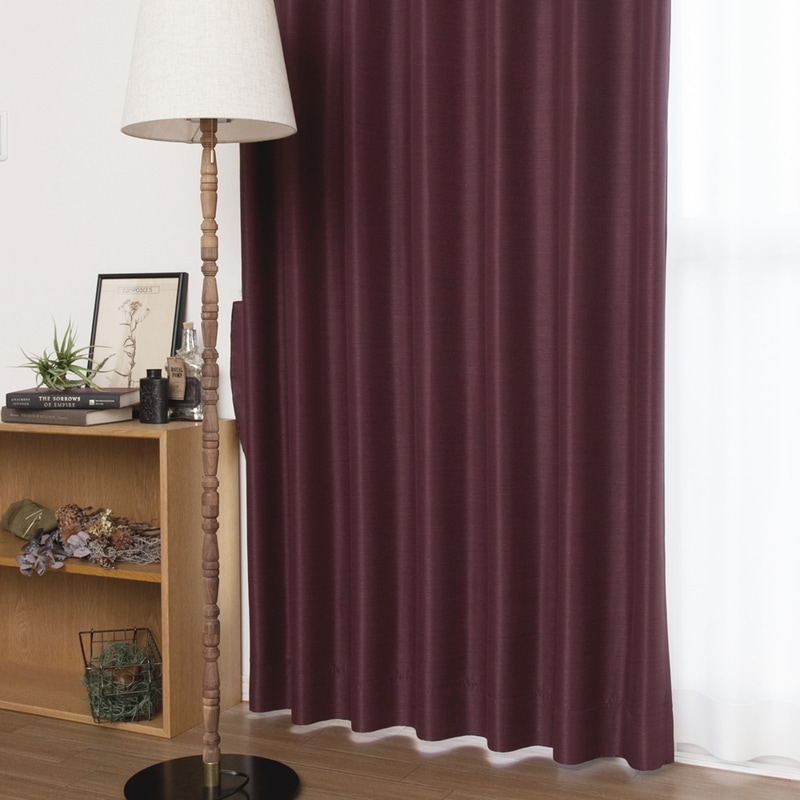 防炎＞生地の厚みと光沢感が魅力の遮光1級無地カーテン【ニュー