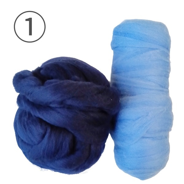 染色ウールスライバー　少量パック　☆彡新春セール☆彡 ＜紡毛 紡ぎ 染め 羊毛 フェルト ＞