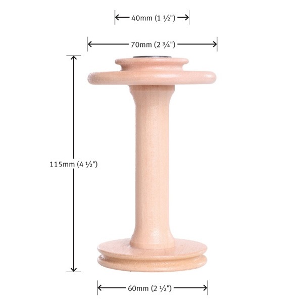 アシュフォード ダブルドライブ用ボビン ラッカー塗装 ＜紡ぎ車