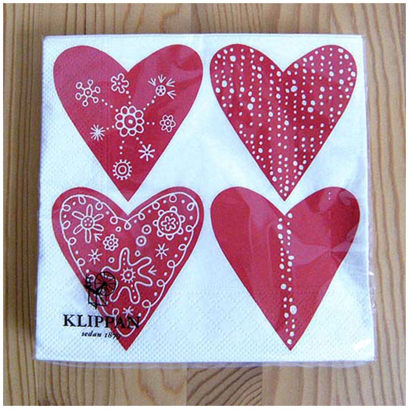 ペーパーナプキン ヒツジ/ハート <北欧 スウェーデン キッチン>