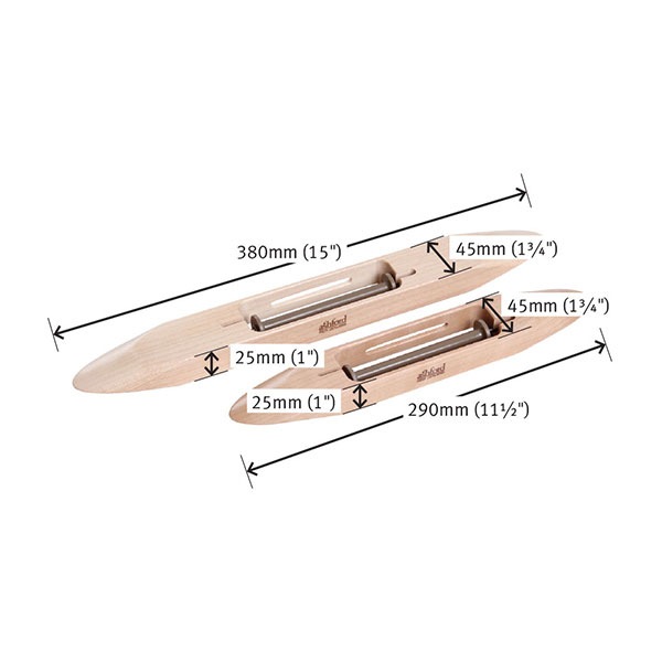 アシュフォード ボートシャトル 38cm（旧タイプ） ラッカー塗装 ＜手織り機 杼 シャトル ashford＞