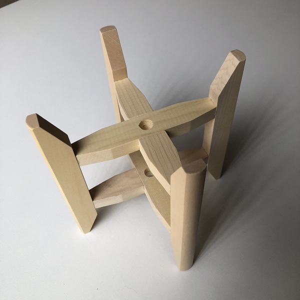 &Rabbits.　　糸木枠　6個　と座繰り 木枠（糸巻き) Sサイズ 白木 ＜かせ 手織り 紡ぎ＞【ペットの