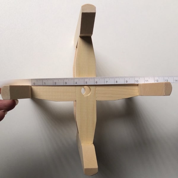 木枠（糸巻き) Sサイズ　白木 ＜かせ 手織り 紡ぎ＞【ペットのフードボウルスタンドにも！】