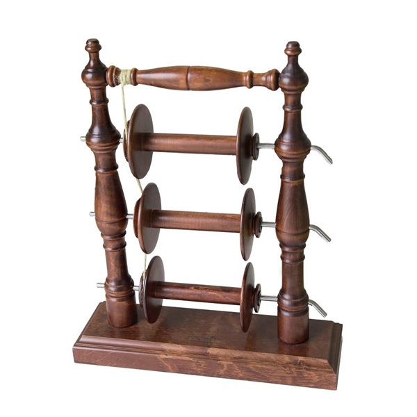 クロムスキー 縦型ボビン立て ウォルナット塗装 <紡ぎ車 紡ぎ kromski>