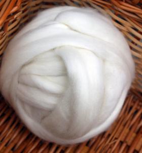 シェットランド・トップ　ナチュラルカラー　100g （ホワイト・グレー・ブラウン・ダークブラウン） ＜紡毛 紡ぎ 染め 羊毛 フェルト＞