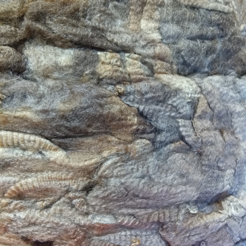 コリデール ブラウン1 グリージーウール 1Kg単位 <紡毛 紡ぎ 染め 羊毛 フェルト>