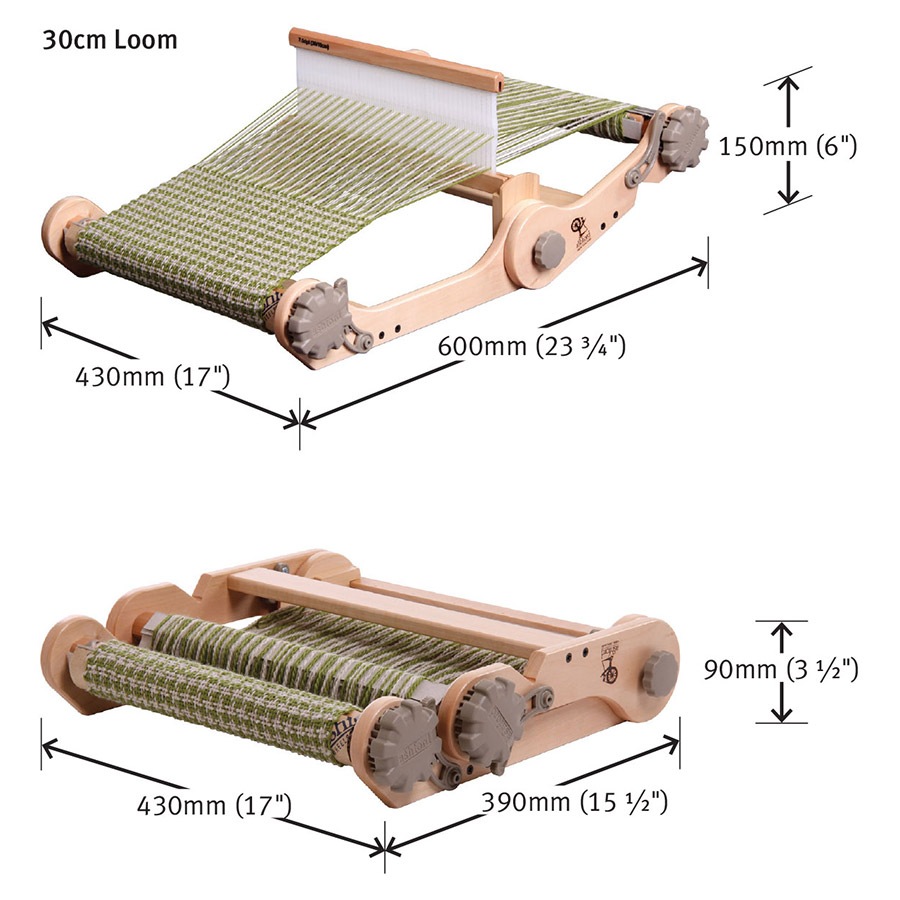 アシュフォード ニッターズルーム30cm 専用バッグ付き ラッカー塗装 組立済み完成品 <卓上 手織り機 ashford>