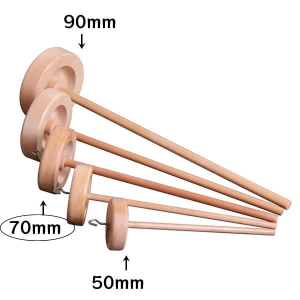 アシュフォード トップホールスピンドル 70mm ラッカー塗装 <紡ぎ 紡ぎ車 スピニング ashford>