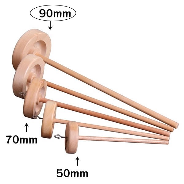 アシュフォード トップホールスピンドル 90mm ラッカー塗装 <紡ぎ 紡ぎ車 スピニング ashford>