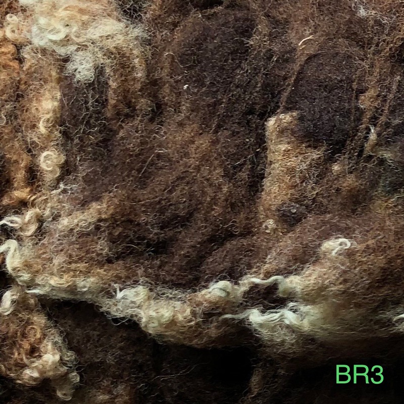 シェットランド　ブラウン　グリージーウール　0.9Kg ＜紡毛 紡ぎ 染め 羊毛 フェルト＞