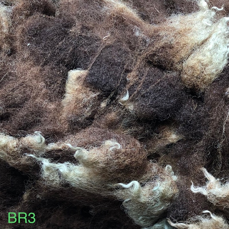 シェットランド　ブラウン　グリージーウール　0.9Kg ＜紡毛 紡ぎ 染め 羊毛 フェルト＞