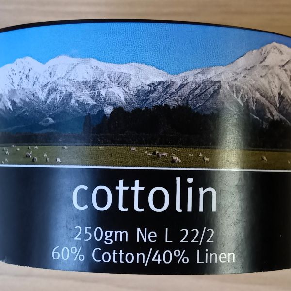 アシュフォード　コットリン　22/2　コットン/リネン糸　250gコーン巻き ＜手織り 糸 綿 ＞