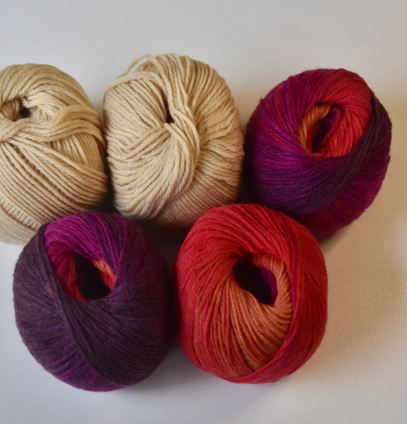 ラ・メール「卓上手織りアドバイザー」通信講座　テキスト＆糸セット　　　 ＜卓上 手織り 通信教育 講座 織物＞