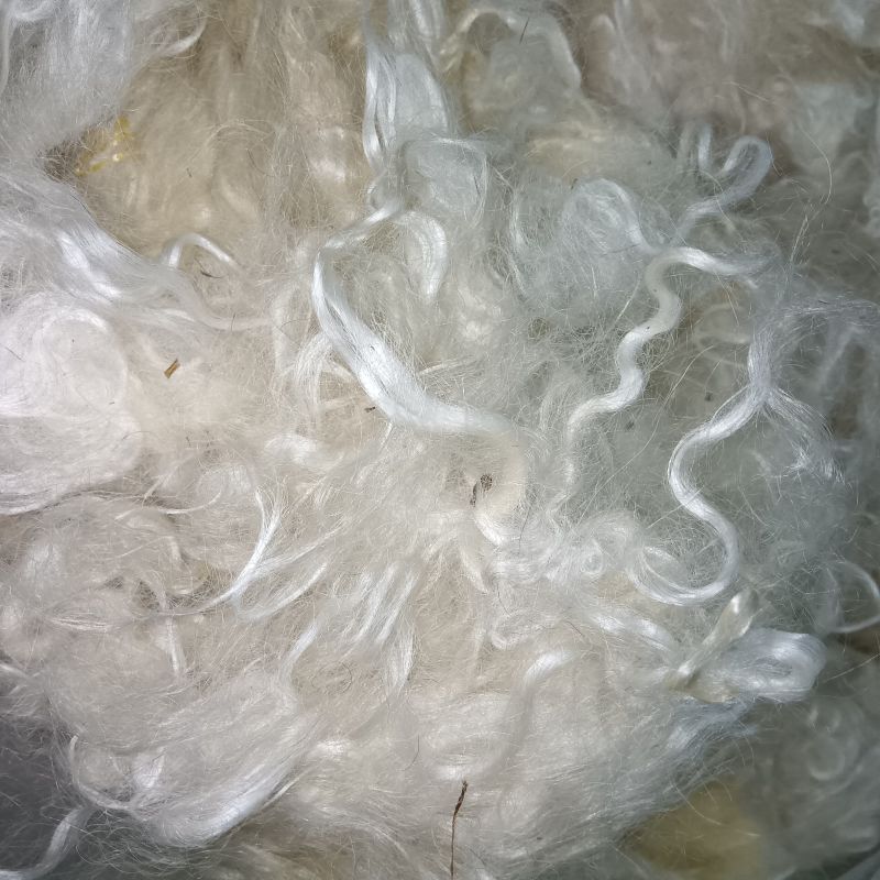 イングリッシュレスター　洗毛済みホワイト　100g ＜紡毛 紡ぎ 染め 羊毛 フェルト＞
