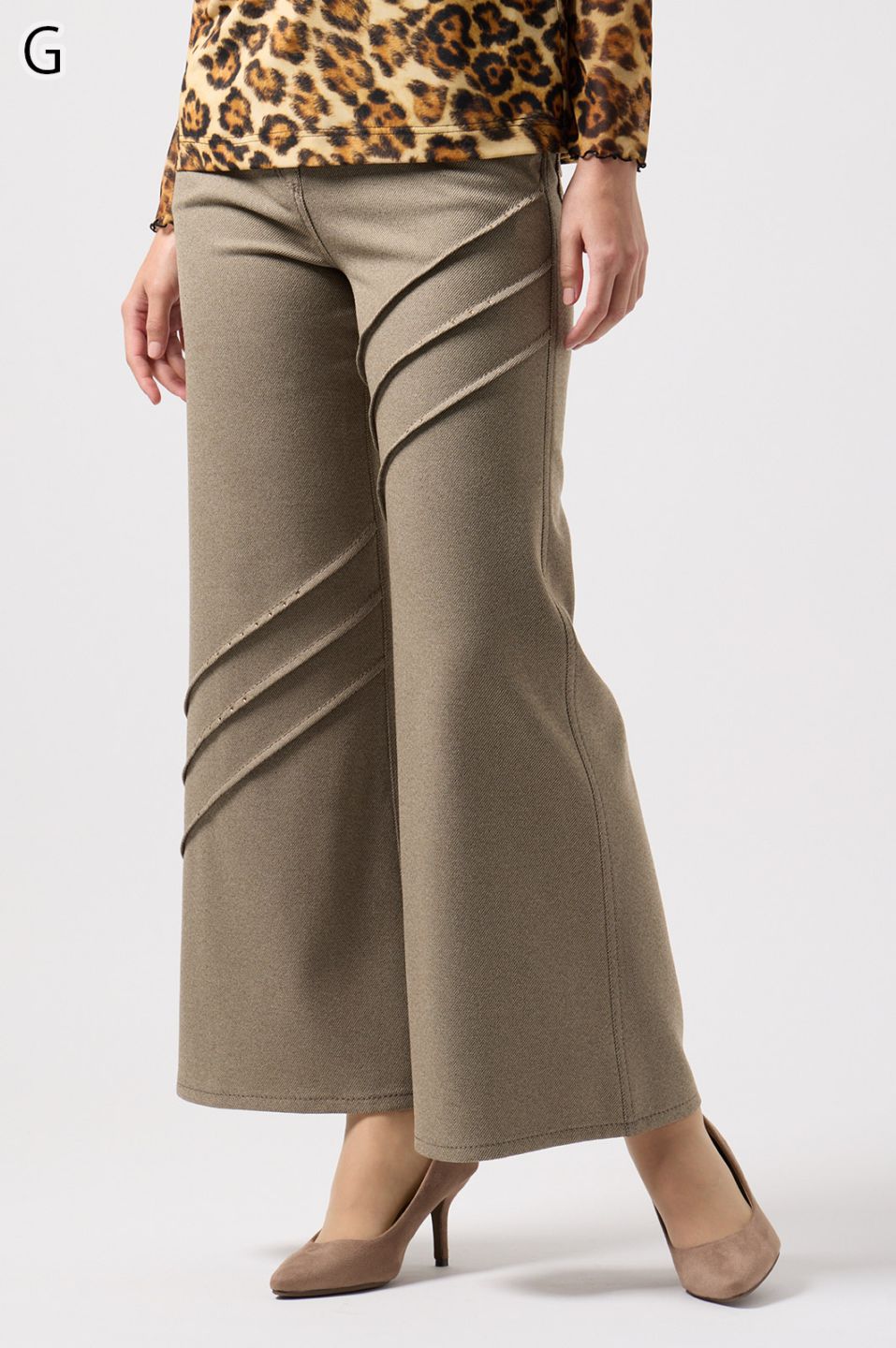 【新品タグ付】伊太利屋11号ジャガードストレッチパンツウエスト伸縮性美脚細見え 新作,新作 パンツ | 伊太利屋 LaModaGOJI