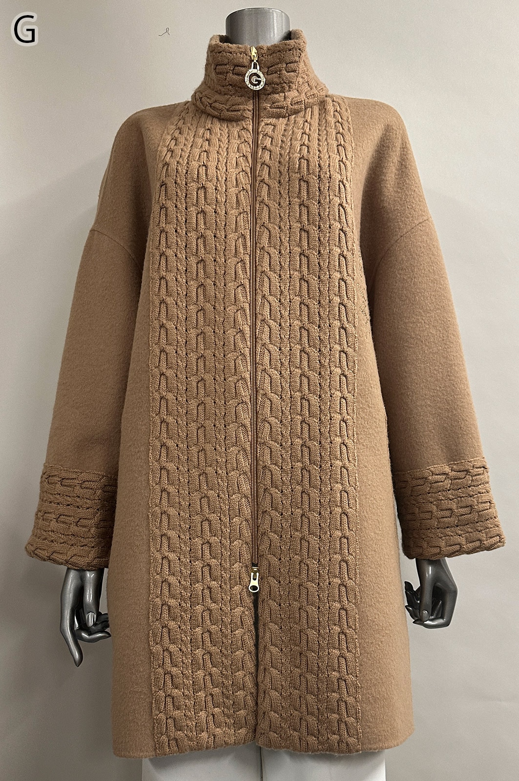 ★ LE SEPT 伊太利屋　イタリヤ　ゼブラ柄　ウール　ニット　コート ☆ LE SEPT 伊太利屋 イタリヤ ゼブラ柄 ウール ニット コート ☆ LE