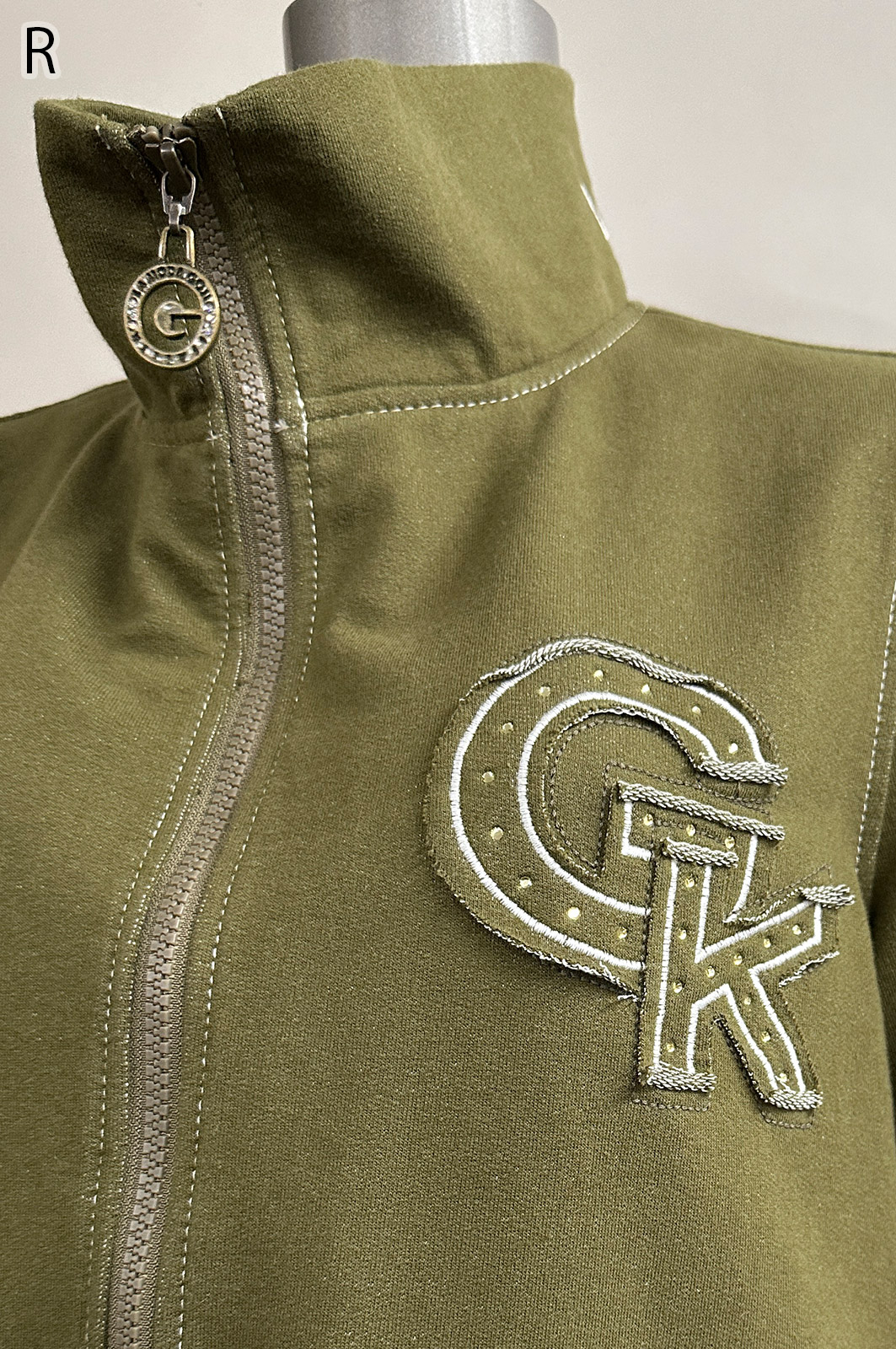 【未使用品】伊太利屋　イタリヤ　ラモーダゴジ　ハイネック ジップ　ジャケット 美品】伊太利屋 イタリヤ ラモーダゴジ ジャケットコート ベルト A