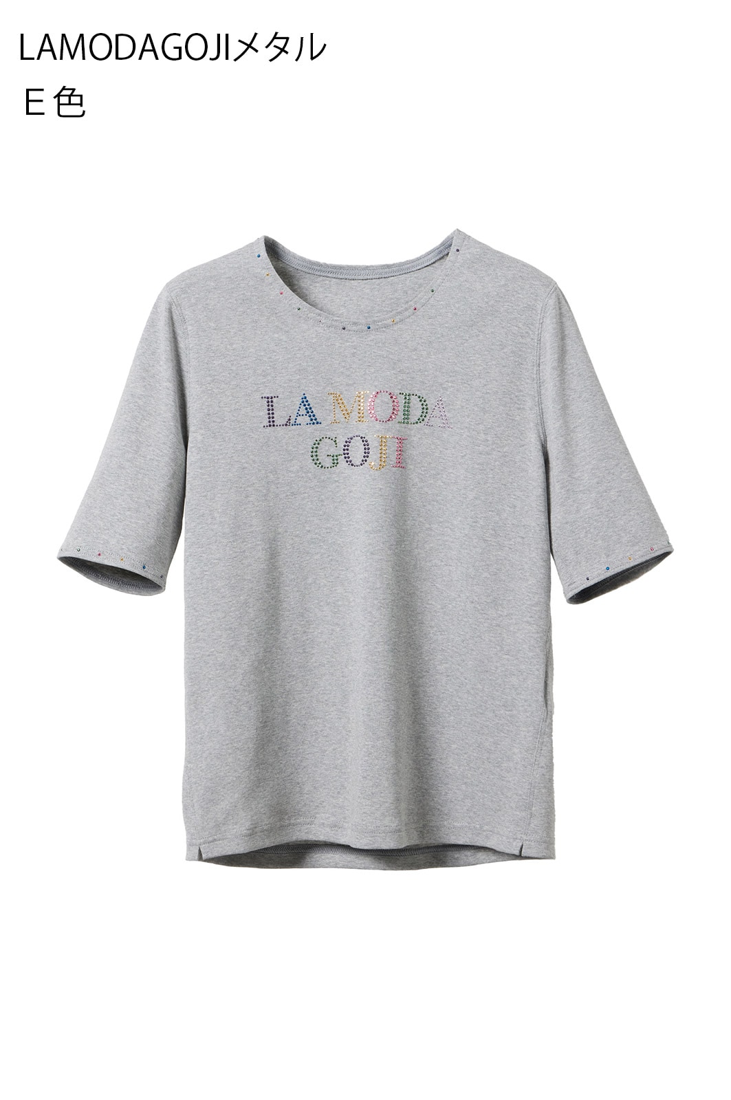 カジュアル ワンポイントレター レイクブルーミディ丈Tシャツ 11号/13号サイズ>No.625891 ワンポイントが選べるセミオーダー