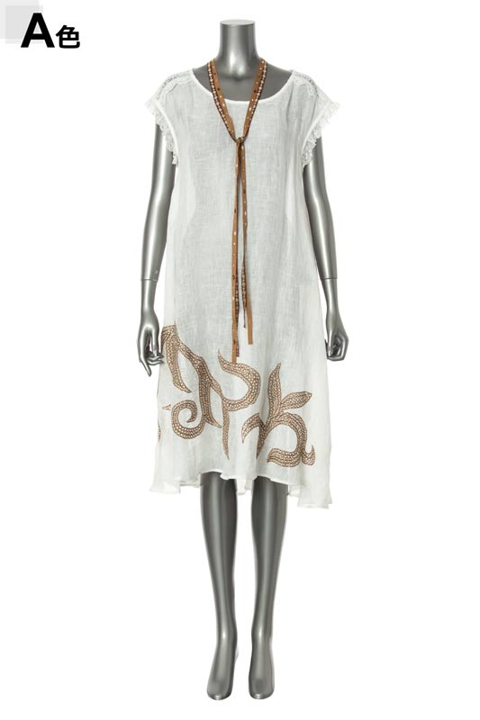 アウトレット商品 1341 リネン ワンピース アウトレット ワンピース 伊太利屋 Lamodagoji