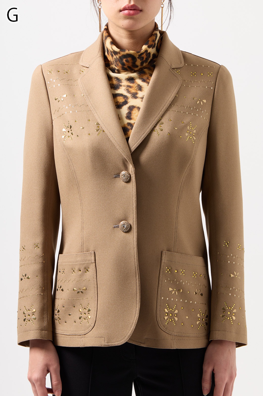 ジャケット・アウター KAO TAKA-Q 綿混ニット 2ボタン テーラードジャケット （ライトグレー