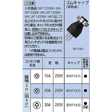 WF4420 || パナソニック(Panasonic) 電設資材 設備工事用配線器具 ゴム