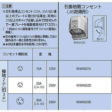 WK6520 || パナソニック(Panasonic) 電設資材 設備工事用配線器具 引掛