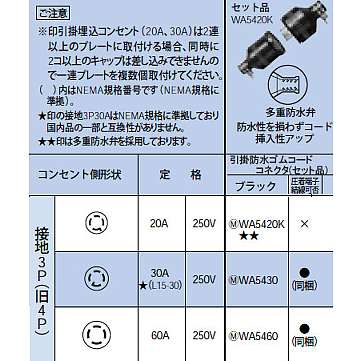 WA5460 || パナソニック(Panasonic) 電設資材 設備工事用配線器具 引掛