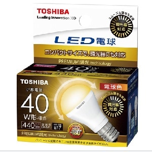 生産終了品】LDA5L-G-E17/S/D40W || LED電球 東芝 ミニクリプトン形