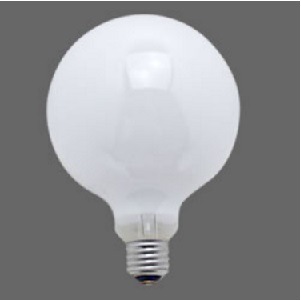 G125 110V 100W ホワイトボール E26口金 || 白熱電球 イエスランプ