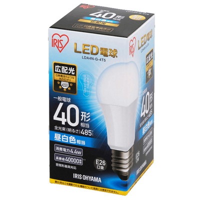 LDA4N-G-4T5 || 一般電球型LEDランプ【6個単位販売】 アイリスオーヤマ