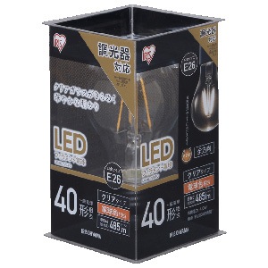 LDA4L-G/D-FC || LEDフィラメント電球 【3個単位販売】 アイリス