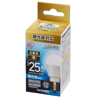 LDA3N-G-E17/D-2V3 || 小型電球型LEDランプ【6個単位販売】 アイリス