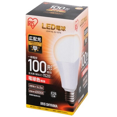 LDA14L-G-10T5 || 一般電球型LEDランプ【6個単位販売】 アイリス