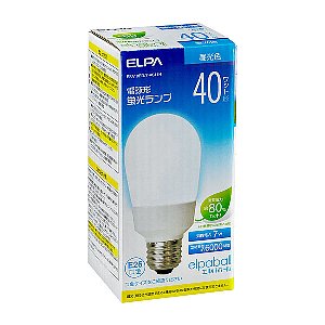EFA10ED/7-A041H || 電球形蛍光ランプ エルパ(ELPA) 40W形相当/100V/50
