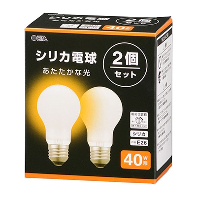 LB-D5638W-2PN || 白熱電球 OHM 【2個入】一般白熱電球/シリカ電球/40W