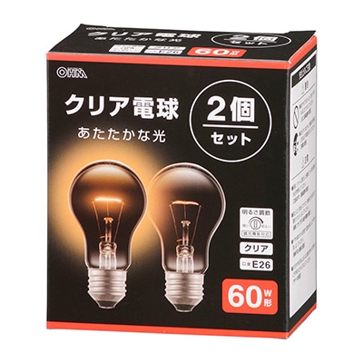 LB-D5660C-2PN || 白熱電球 OHM 【2個入】一般白熱電球/60W形相当/PS60