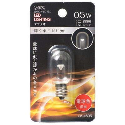 LDT1L-H-E12 13C || LED装飾電球 OHM LEDナツメ球 屋内用 AC100V [電球