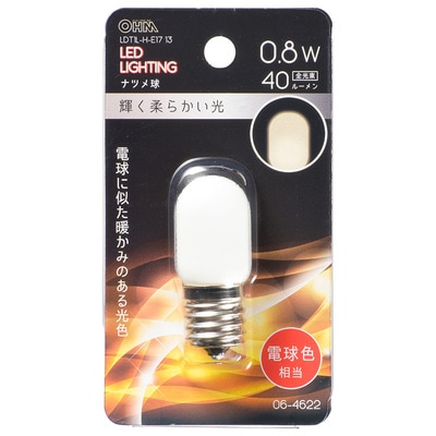 LDT1L-H-E17 13 || LED装飾電球 OHM LEDナツメ球 屋内用 AC100V [電球