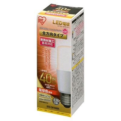 LDT5L-G/W-4V1 || LED電球【6個単位販売】アイリスオーヤマ T形LED