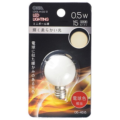 LDG1L-H-E12 13 || LED装飾電球 OHM (オーム電機) カラーミニボール