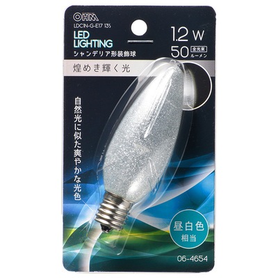 LDC1N-G-E17 13S || LED装飾電球 OHM シャンデリア球形LEDランプC32