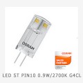 LED ST PIN10 0.9W/2700K G4CL || ߥ˥ϥ׷LEDס5ñ (OSRAM) 12V G4Ҹ()  ߥ˥ϥ5W ŵ忧(2700K) 100lm (0.9W) ˡ(1233mm) ̿(15000h) Ĵб б(J12V5WS) [kd]